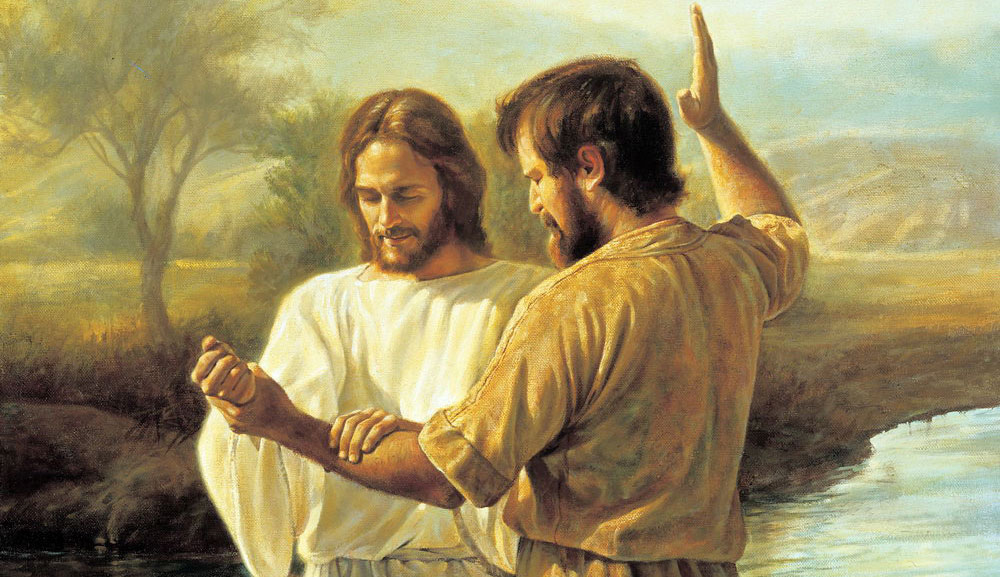 John the Baptist Baptizing Jesus by Greg K. Olsen